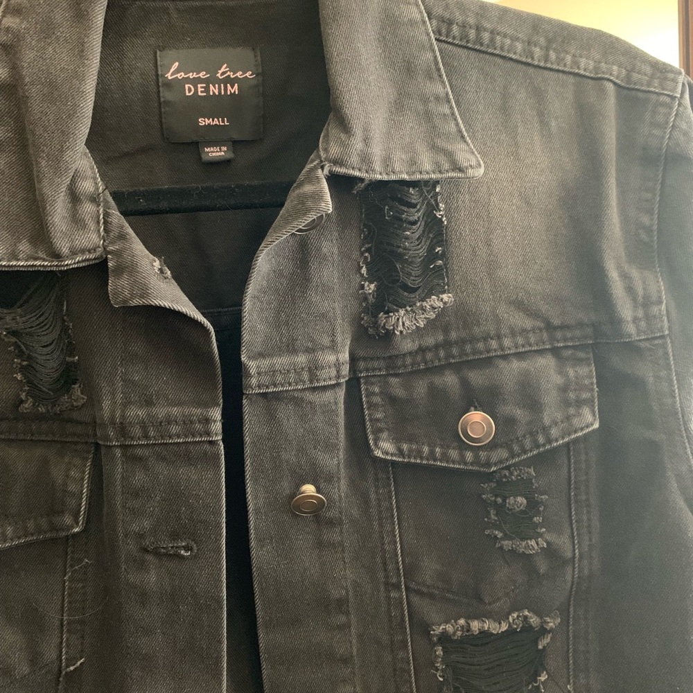 Black denim jacket